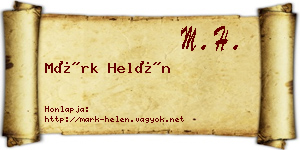 Márk Helén névjegykártya